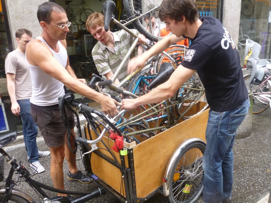 récupération de vélo aux recycleurs de Lyon